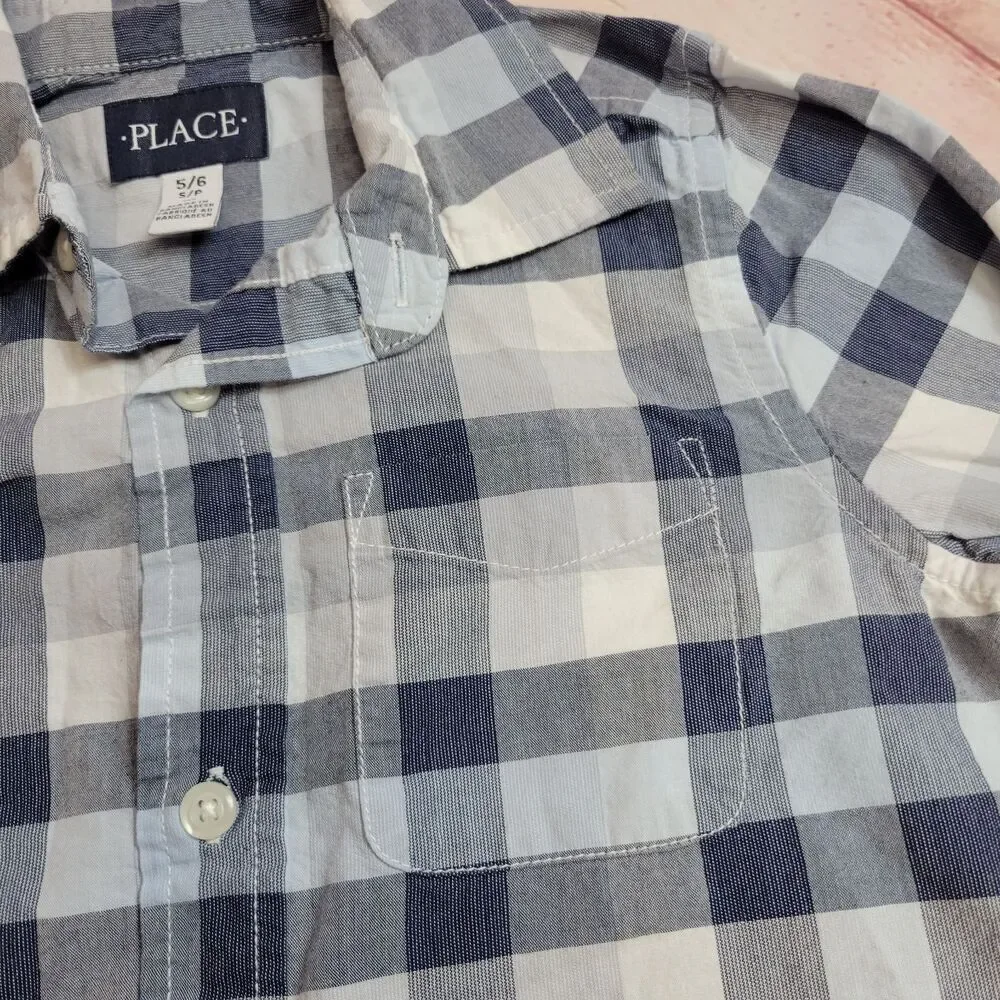 Children's Place plaid shirt S5/6